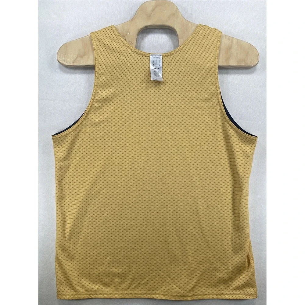 Adidas Tank Top Mens XL  Yellow Navy Reversible  Jersey Basketball Training C15